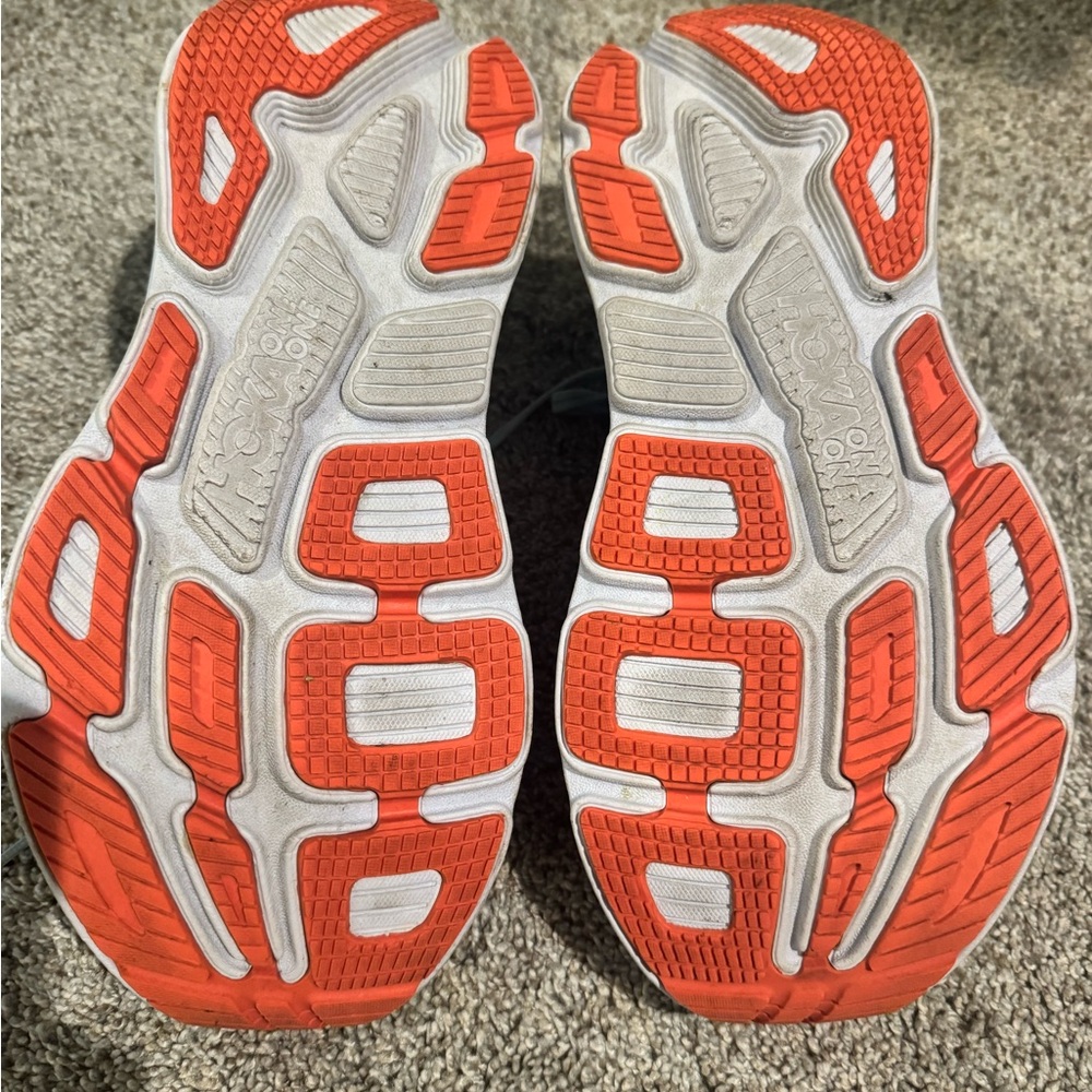 Hoka Women's Athletic Shoes in light blue and coral - Picture 5 of 6